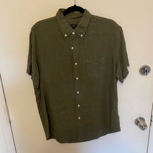 J. Crew Linen Short Sleeve Button Down